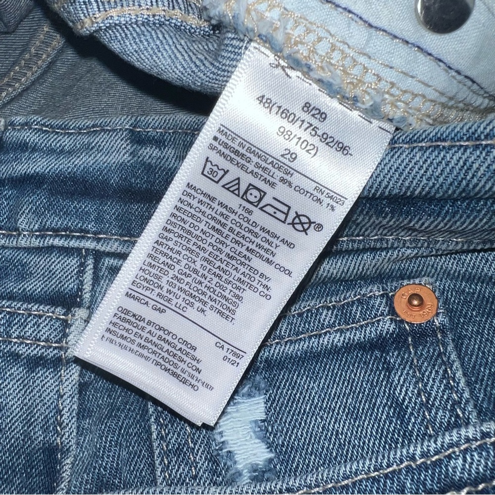 GAP Denim 5” Short Medium Indigo Wash NWT Sz 8/29 - Picture 9 of 11
